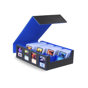 4-Row Large Capacity Leather Card Storage Box