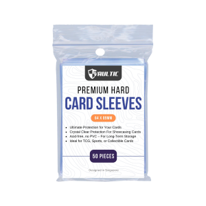 64x89 Hard Premium Clear Card Sleeves (50pcs)