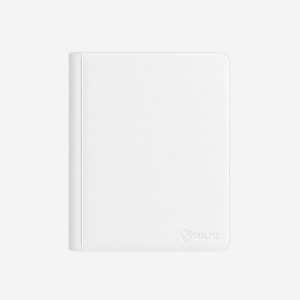 4-Pocket Toploader Zip Binder (128 Slots) – White
