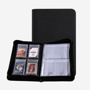 4-Pocket Graded Slab Zip Binder (40 Slots) – Black